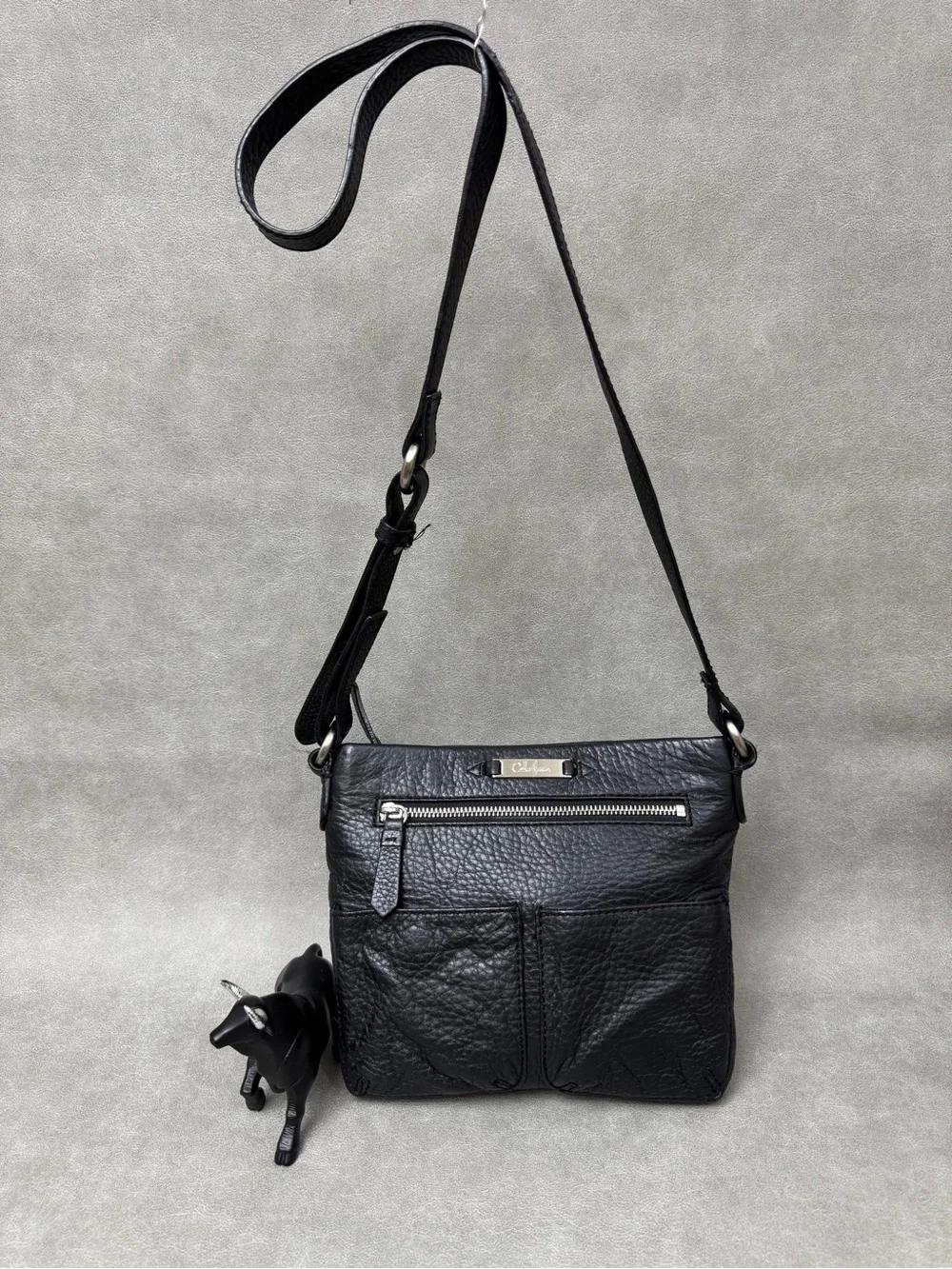 Cole Haan Black Pebbled Leather Crossbody Bag